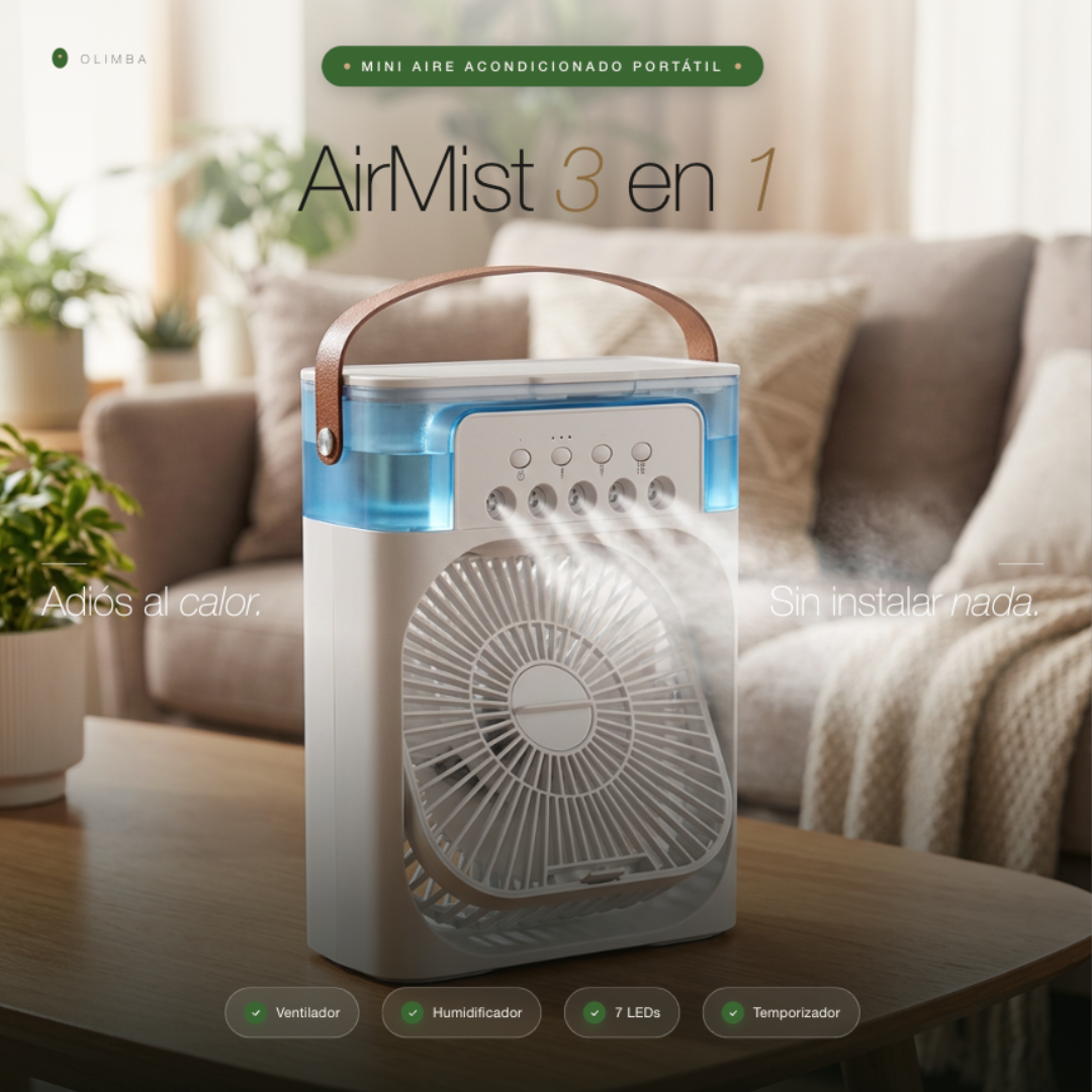 Airmist 3 en 1 - Ventilador humidificador